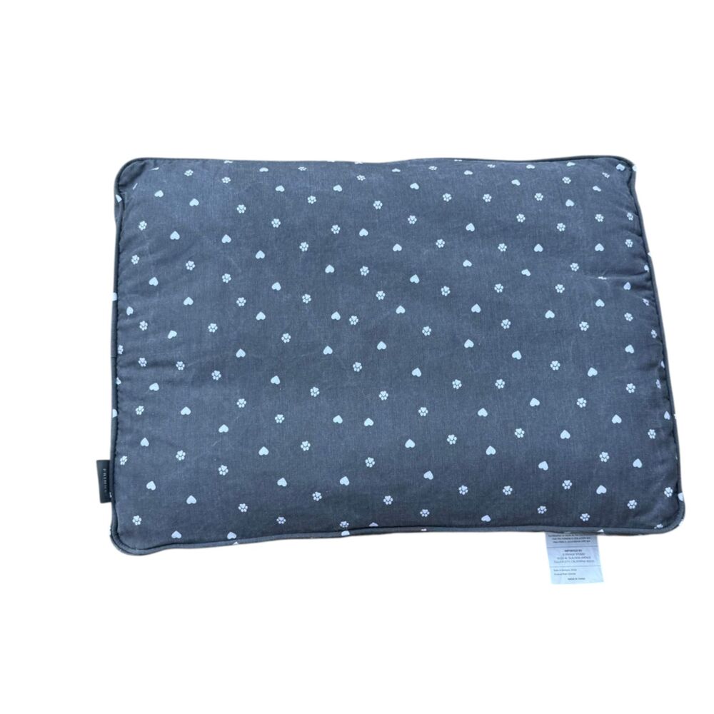 Fringe pet dog bed Medium soft washable rectangle microplush piped seam